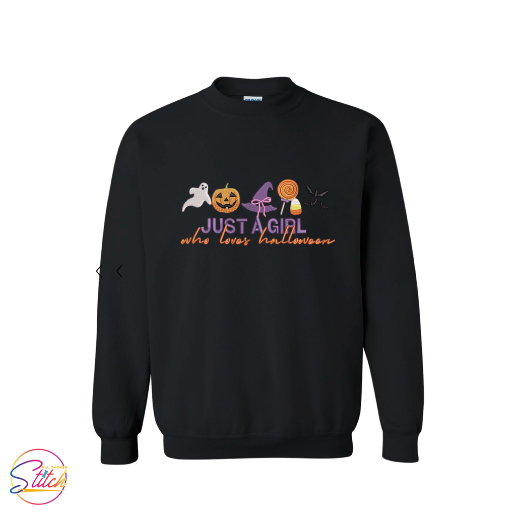 Just a Girl who loves Halloween Sweatshirt