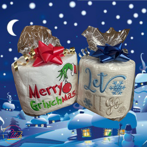 Christmas theme Embroidered Toilet Paper Roll